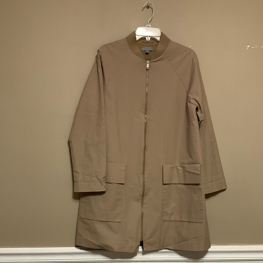 COS Women Cotton Pockets Jacket Coat Beige Size 38 Outdoors Minimalist Quiet